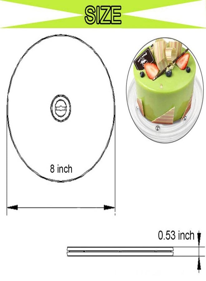 PKEAFC Cookie Decorating Kit Supplies 8 Inch Including 1 Acrylic Turntable, 6 Decoration Brushes 6 Scribe Needle, Cookie Turntable Decorating - Image 3